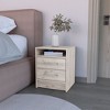 NicBex 15.7 inch Wide Nightstand with 2 Drawers,Modern Side Table with One Open Shelf,Bedside Table for Bedroom,Living Room - 2 of 4