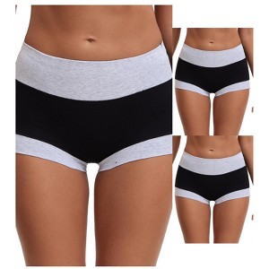 INSPIRE CHIC Women's High Waisted Loose Classic Full Coverage Briefs Breathable Cotton Ladies Panties 3 Packs - 1 of 4