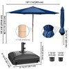 Yescom 13ft XL Heavy Duty Solid Wood Outdoor Patio Umbrella with Base Parasol Wheels Stand for Bistro Market Table Garden Deck Yard Poolside - 2 of 4