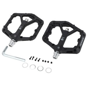 Unique Bargains Foot Peg Footrests Fit 9/16 Inch Axles Durable Rear Bicycle Pedal Nylon Metal Yellow 1 Pair - 1 of 4