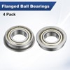 Unique Bargains Chrome Steel Durable Multipurpose Use Flanged Ball Bearing - 4 of 4