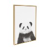 33" x 23" Sylvie Panda Animal Print And Portrait By Simon Te Tai Framed Wall Canvas - Kate & Laurel - 2 of 4