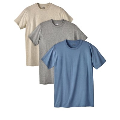 Kingsize Men's Big & Tall Cotton Crewneck Undershirt 3-pack - 9xl ...