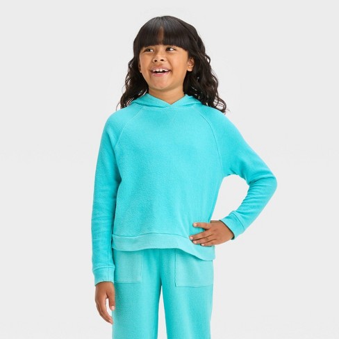 Girls clearance turquoise hoodie