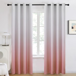 Deconovo Ombre Gradient Room Darkening Curtain, 1 Panel, OEKO-Certified - 1 of 4