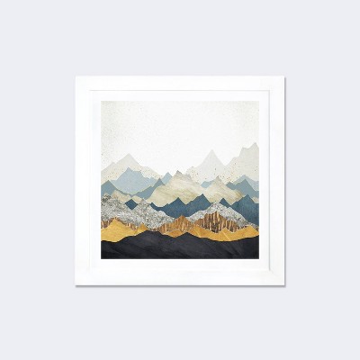 24" x 24" Distant Peaks by Spacefrog Designs Framed Fine Art Paper Print White - iCanvas