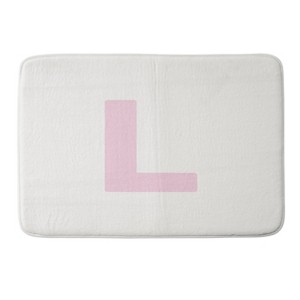 Deny Designs April Lane Art Block Monogram Memory Foam Bath Mat - 1 of 4