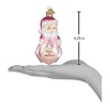 Old World Christmas Blown Glass Ornament for Christmas Tree, Baby Girl's 1st Santa Lovey - 3 of 4