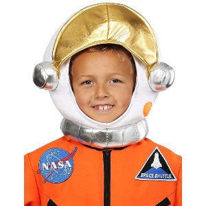 HalloweenCostumes.com    Astronaut Space Child Helmet, White/Gray/Orange - 1 of 2