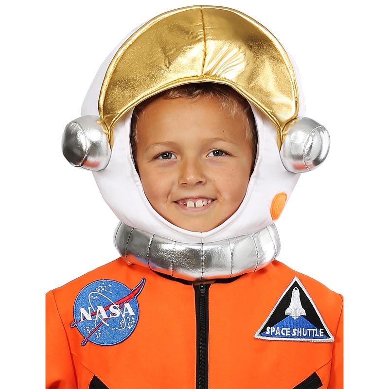 HalloweenCostumes.com    Astronaut Space Child Helmet, White/Gray/Orange, 1 of 3