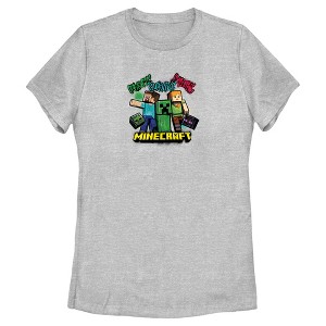 Women's Minecraft Create Survive Explore Alex and Steve T-Shirt - 1 of 4