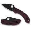 Spyderco Dragonfly 2 Lightweight Folding Pocket Knife with Black Micro-Melt PD#1 Steel Blade | Get Superior Wear Resistant and Toughness, Burgundy - 2 of 4