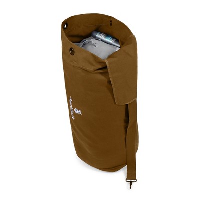 Bear & Bark Top Load Duffle Bag - Desert Brown 48x30" - 177L - Extra Large Canvas Military/Army Cargo Style Carryall Duffel for Men and Woman