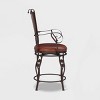 24" Eli Big and Tall Copper Stamped Faux Leather Swivel Seat Counter Height Barstool - Powell Company - 4 of 4