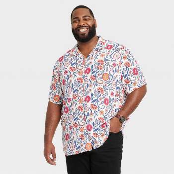 Men's Floral Print Button-Down Shirt - Goodfellow & Co™