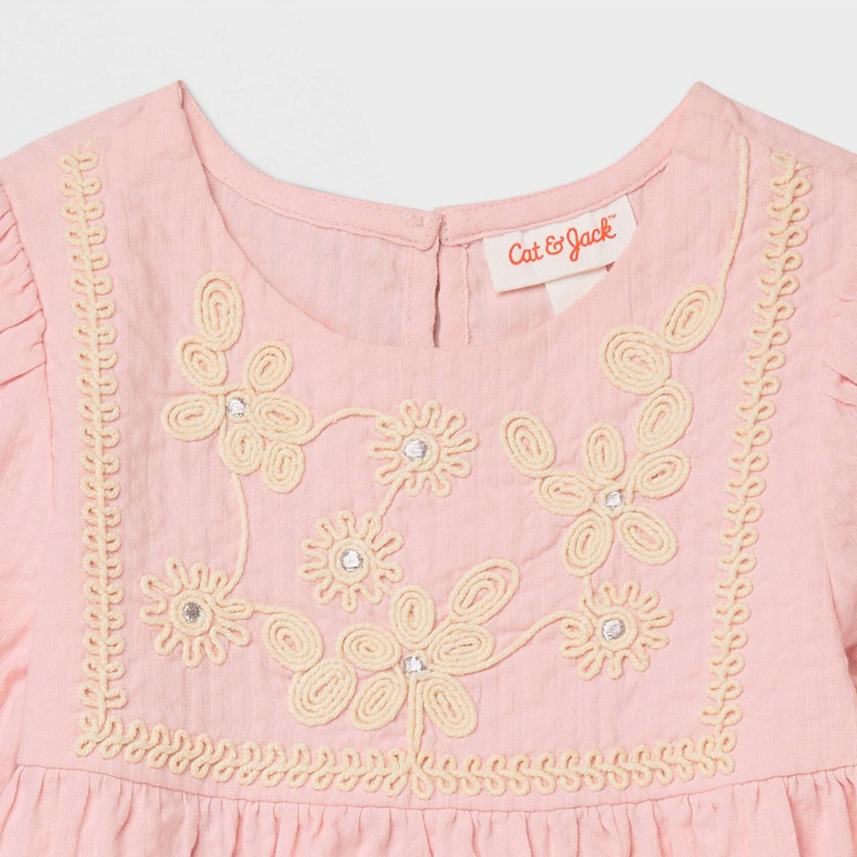 Baby & Toddler Girls' Floral Cording Short Sleeve Dress - Cat & Jack™ - thumbnail 8