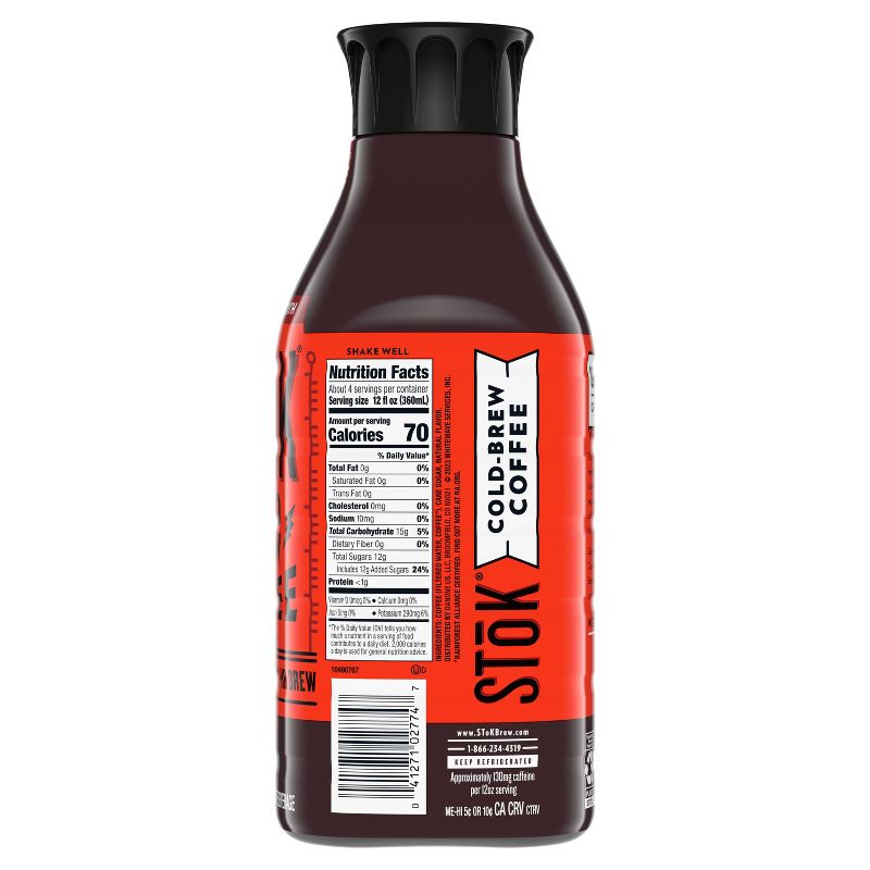 SToK Not Too Sweet Black Cold Brew Coffee - 48 fl oz, 6 of 16