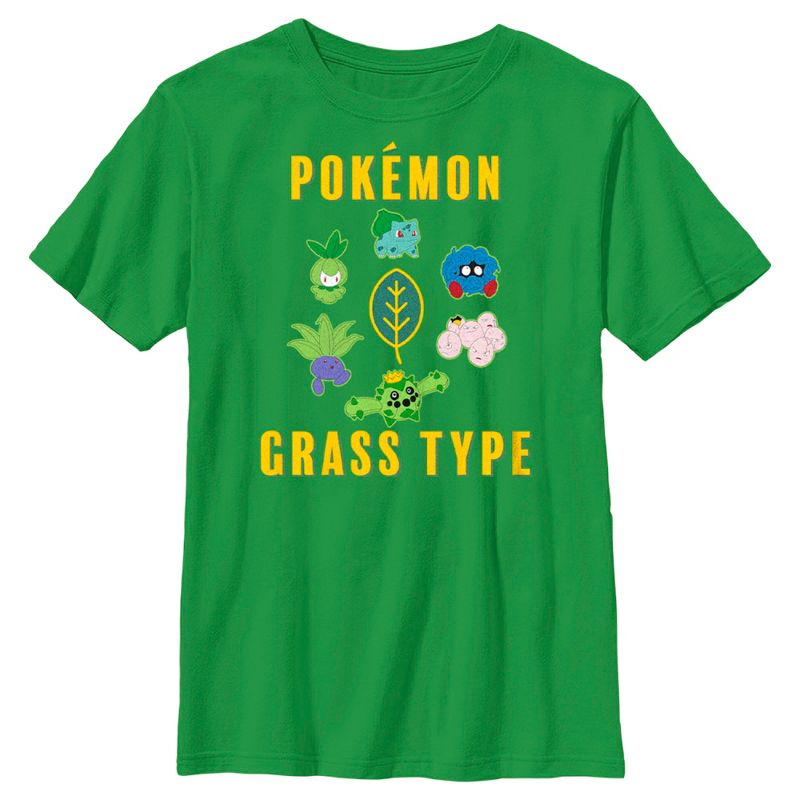Boy's Pokemon Grass Type Group T-Shirt, 1 of 5