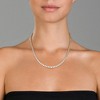 Guili 4mm Tennis Necklace in White, Gold, or Rose Gold with Clear Cubic Zirconia for Radiant Shine and Timeless Elegance at Formal Occasions. - 3 of 3