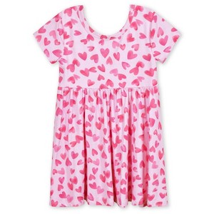 Gerber Toddler Girls' Short Sleeve Twirl Dress - 1 of 4