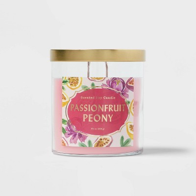 15.1oz Lidded Glass Jar 2-Wick Candle Passionfruit Peony - Opalhouse™