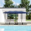 15ft Large Patio Umbrella，Rectangular Patio Umbrella with Crank Handle, UV Protection for Outdoor Market, Backyard, Pool - 2 of 4