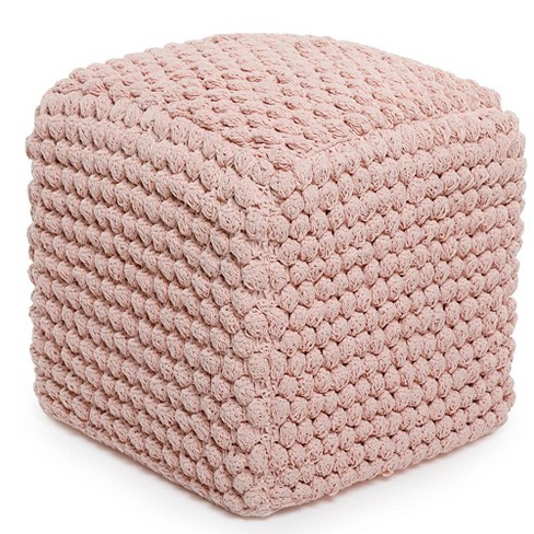 Pink pouf clearance ottoman target