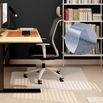 Clear PVC Office Chair Mat with Lip for Carpet 48" x 36" 2 Pack