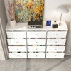 Famapy 12 Drawer Bedroom Chest of Drawers Horizontal Dresser Side Table White - 3 of 4