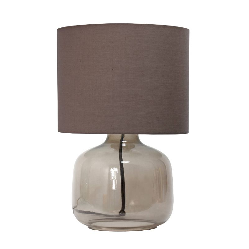 Glass Table Lamp with Fabric Shade - Simple Designs, 1 of 9