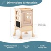 Guidecraft Classic Kitchen Helper Kids' Step Stool: Folding, Adjustable Kids Non-Slip Learning Toddler Tower with Safe Keepers - 3 of 4