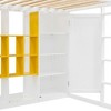 Sapphtopaz Wood Loft Bed with Wardrobe & Storage Cabinet,Versatile Bed Frame with Ladder & Guardrail,Space-Saving Bed for Adults&Teen - 2 of 4
