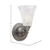 Toltec Lighting Any 1 - Light Sconce in  Brushed Nickel with 5.5" Fluted Frosted Crystal Shade - 2 of 2