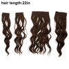 Unique Bargains Women's Water Ripple Curls Hair Extensions High Temperature Fiber 22in Dark Brown 1 Set - 3 of 3