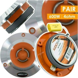 Audiobank TW220 3.75-Inch 600Watts Car Audio Heavy Duty Compression Titanium Super Horn Tweeter Aluminum Dome Composition 8 Ohms - 1 of 4