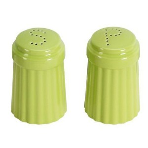 Omniware Simsbury Salt & Pepper Shaker Set, 6oz Stoneware Dispensers with Distinctive "S" & "P" Lids, Lead-Free Glaze, Dishwasher Safe - 1 of 4
