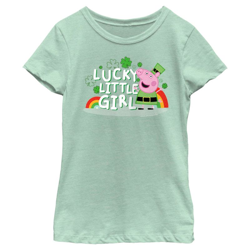 Girl's Peppa Pig Lucky Little Girl T-Shirt, 1 of 5