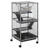 Rolling Metal Small Animal Cage with 4 Tiers and Hammock for Chinchillas,44'' Large Pet Habitat - LAOTIES - 3 of 4