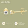 GILDED 1/5, 1/4, 1/3, 3/8, 1/2, 3/4, 1 Carat Total Weight Lab-Grown Diamond Stud Earrings in 10KT White or Yellow Gold - 4 of 4