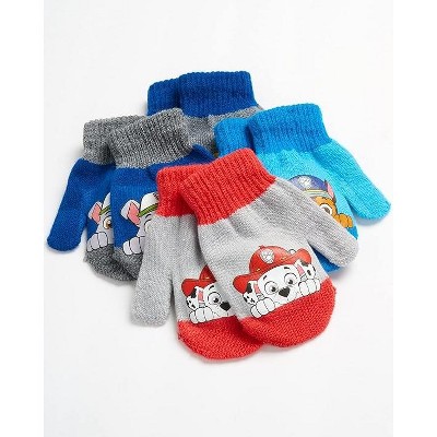 Paw Patrol 4 Pair Mitten Or Gloves Set, Toddlers/little Boys Age 27