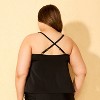 Women's Scallop Edge Tankini Bikini Top - Shade & Shore™ Black - 2 of 3