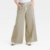 Women's High-Rise Drawstring Wide Leg Relaxed Fit Beach Pants - Universal Thread™ - 4 of 4