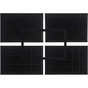 2-Piece Stackable 24-Grid Jewelry Organizer Tray Set for Multiple Jewelry Types - 1 of 4