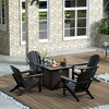 WestinTrends Outdoor Patio Adirondack Chair With Square Fire Pit Table Sets - 2 of 2