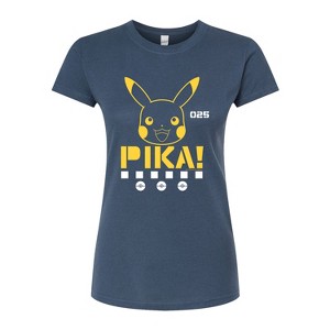 Women's - Pokémon - Pika Face Fitted Graphic T-Shirt - 1 of 3