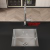 Cobbe Nano gray 18" Undermount Workstation Kitchen Sink, Stainless Steel Modern Single Bowl Kitchen Sink - 3 of 4
