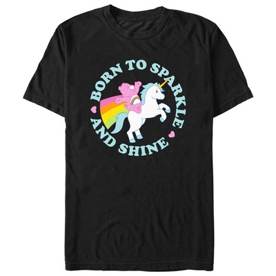 Men's Care Bears Born To Sparkle And Shine Cheer T-shirt - Black ...