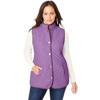 Jessica London Women's Plus Size Quilted Vest