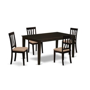 5-Piece Cappuccino Solid Wood Top - Dining Room Set - Seats 4 - 1 of 4