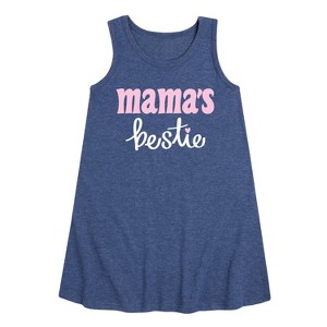 Girls' - Instant Message - Bestie Mama Graphic Sleeveless Aline Dress - 1 of 4